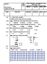 Đề kiểm tra định kỳ cuối học kì I môn Toán Lớp 4 - Năm học 2015-2016 - Trường Tiểu học Võ Văn Vân (Có đáp án)
